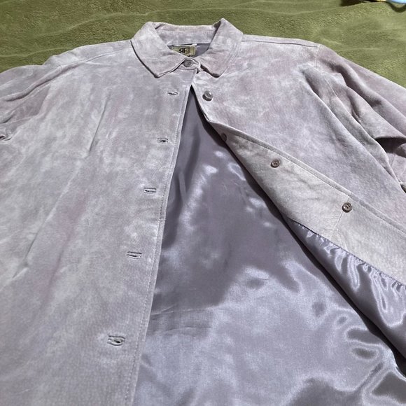 NWOT Vintage Rafaella Genuine Leather Top Shirt Jacket Long Sleeve Size L - Picture 6 of 10